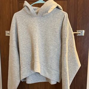 Abercrombie & Fitch Light Gray Hooded Pullover Sweatshirt